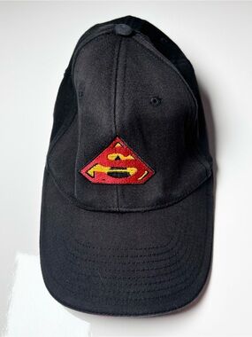 Akrospeed Embroidered Black Athletic Track Cap Superman Inspired Youth Boy
